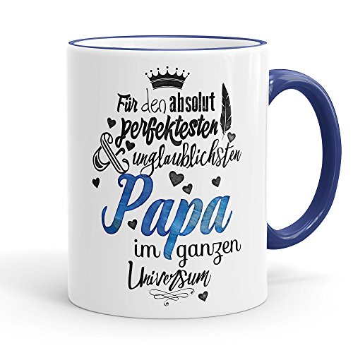 Funtasstic Tasse Für den absolut perfektesten Papa - Kaffeepott Kaffeebecher 300 ml, Farbe:kobalt Funtasstic Tasse Für den absolut perfektesten Papa - Kaffeepott Kaffeebecher 300 ml, Farbe:kobalt von FunTasstic