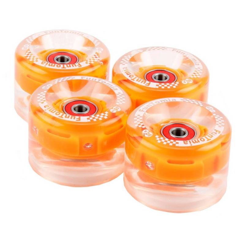FunTomia Miniskateboard FunTomia 4 Stück Mini-Board Rollen (Big Wheels) mit und ohne LED von FunTomia