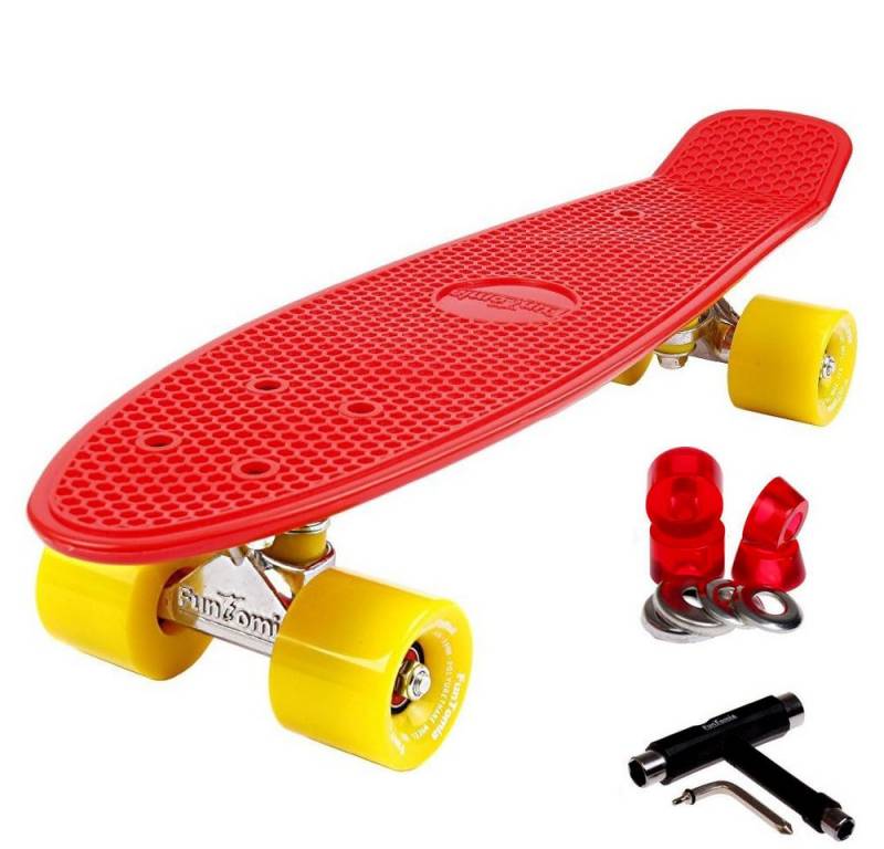 FunTomia Miniskateboard Kinder Cruiserboard Miniboard 57cm mit oder ohne LED Leuchtrollen von FunTomia