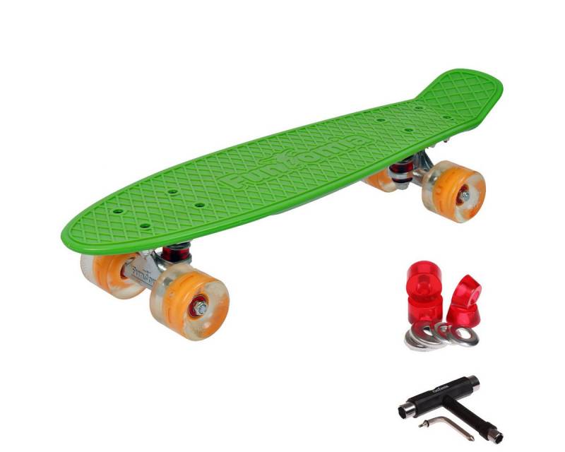 FunTomia Miniskateboard Kinder Cruiserboard Miniboard 57cm mit oder ohne LED Leuchtrollen von FunTomia