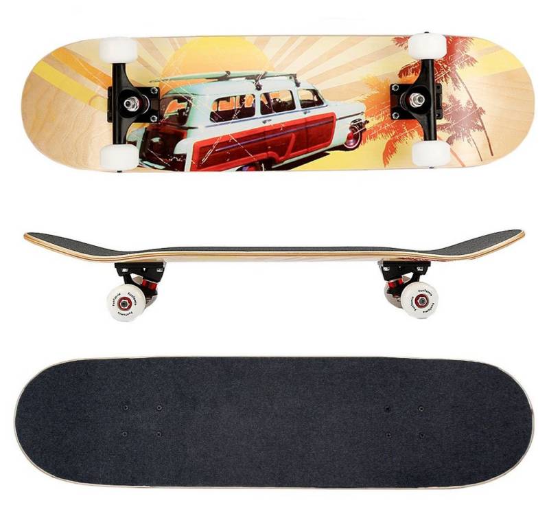FunTomia Skateboard Skateboard mit Mach1 ABEC-9 Kugellager 7-lagigem Ahornholz 100A Rollen von FunTomia