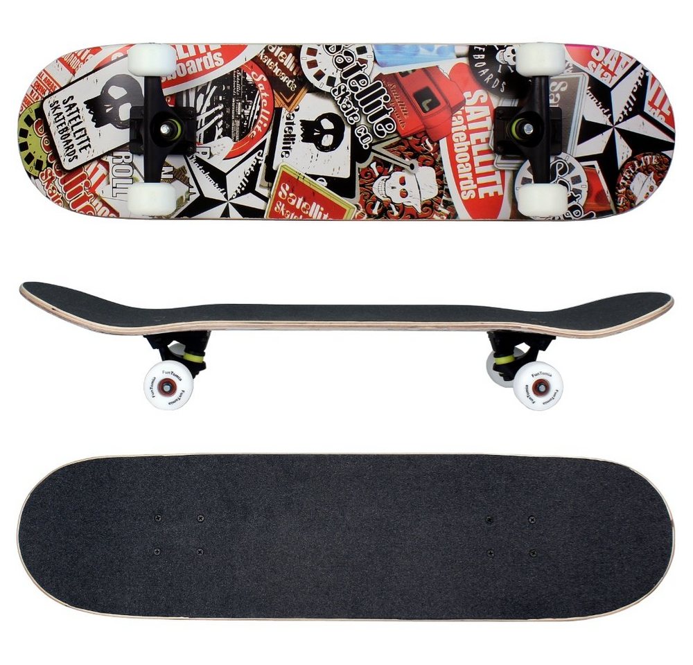 FunTomia Skateboard Skateboard mit Mach1 ABEC-9 Kugellager 7-lagigem Ahornholz 100A Rollen von FunTomia