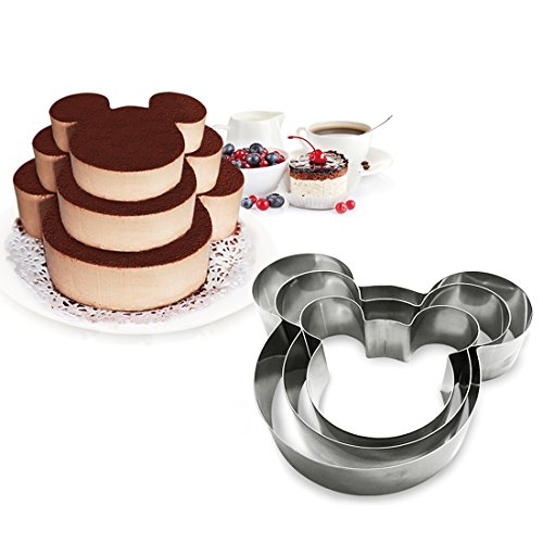 3-stöckige Maus, mehrschichtige Kuchen-Backformen, Edelstahl, 3 Größen, Ringe, Mousse-Kuchenringe (Mousse-Formen, 3 Stück) von FunWhaleljm