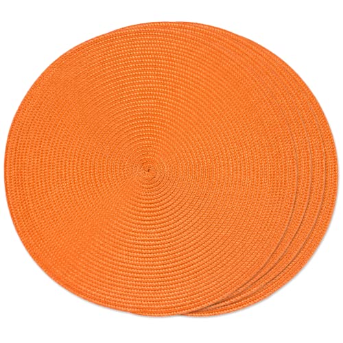 FunWheat Runde geflochtene Tischsets für Esstische, gewebt, waschbar, rutschfest, 38,1 cm, Orange, 4 Stück FunWheat Runde geflochtene Tischsets für Esstische, gewebt, waschbar, rutschfest, 38,1 cm, Orange, 4 Stück von FunWheat