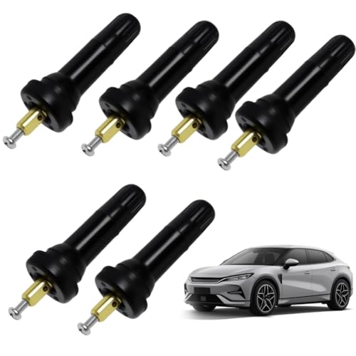 Funworth 6 Stück Rdks Reifen Sensoren, Universal Gummiventil Ersatz Schrader 5033, Reifendrucksensor Ventilstämme Reifendruckkontrollsystem TPMS/RDKS Ventilschaft Ventileinsätze für Auto von FunWorth