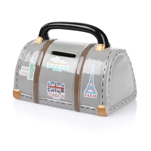 FunX Spardose Reisetasche - Sparschwein als Verpackung für Geldgeschenke für den Urlaub, Reise oder als Deko - Urlaubskasse 14 x 8 x 10 cm von FunX