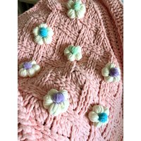 Handgefertigte Babydecke, Handgemachte Blumen Decke, Soft Touch Neugeborenen Flauschige Baby Schuster Geschenk, Häkeln Handgefertigte Babydecke, Handgemachte Blumen Decke, Soft Touch Neugeborenen Flauschige Baby Schuster Geschenk, Häkeln von FunYarnsStore