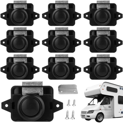10 Stück Rv Druckknopf Schloss Set Riegel für Schranktüren Möbelschlösser für Wohnmobile Wohnwagen 10 Stück Rv Druckknopf Schloss Set Riegel für Schranktüren Möbelschlösser für Wohnmobile Wohnwagen von Funabridge