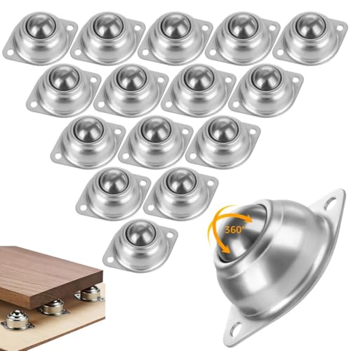 360° drehbares 1-Rollenkugellager, 16 Stück Karbonstahl-Caster-Kugeln für Förder- und Getriebeausrüstung 360° drehbares 1-Rollenkugellager, 16 Stück Karbonstahl-Caster-Kugeln für Förder- und Getriebeausrüstung von Funabridge