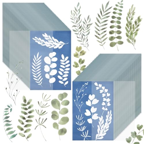 Cyanotype Papier Kit, 60 Blatt Sun Print Papier A5 Größe für Natur Kunst DIY Projekte von Funabridge