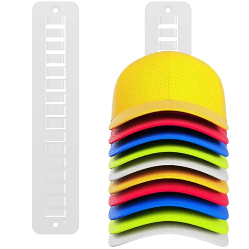 Funabridge Wand-Hutständer, 2er-Set, 16 Haken pro Regal, vertikaler Baseballkappen-Organizer mit Schrauben für einfache Installation, Funabridge Wand-Hutständer, 2er-Set, 16 Haken pro Regal, vertikaler Baseballkappen-Organizer mit Schrauben für einfache Installation, von Funabridge