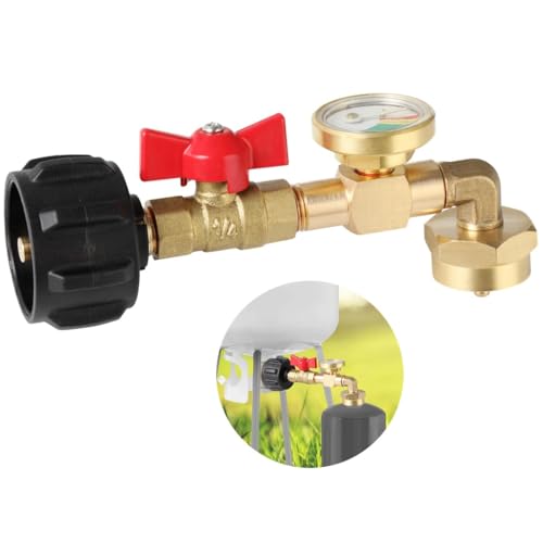 Propan Refill Ellenbogenadapter mit Manometer, On/Off Steuerventil für 0,5 kg Propan Tanks von Funabridge