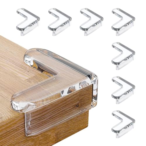 Funalix Typ L Corner Protectors für Kinder, 8 Stück Baby Proofing Ecken Sicherheit Tisch Ecken Guards, Edge Protector, Transparent Anti-Kollision Ecke für scharfe Möbel Cooners von Funalix