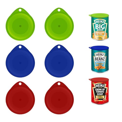 Funalix luftdichte Dosendeckel,6 Stück Kunststoff Konservendeckel Deckel,Wiederverwendbar Dosendeckel,für Katzenfutter, Hundefutter, Lebensmittelaufbewahrung(Durchmesser: 8cm) von Funalix