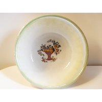 Grünrandige Servierschale Mit Korb Aus Orangen Und Orangenblüten-Homer Laughlin von FunandBaubles