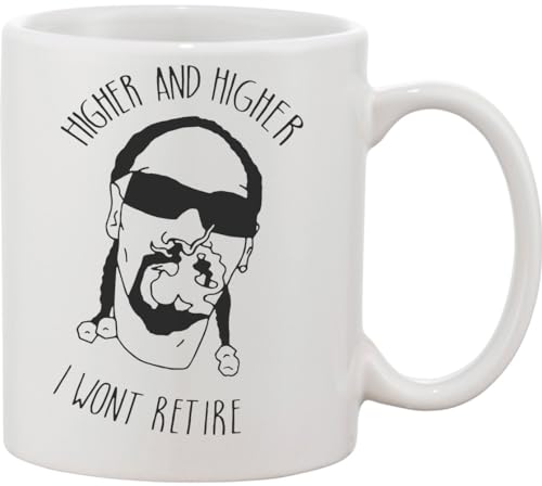 Functon+ Higher and Higher I Won't Retire Keramiktasse, Weiß von Functon+