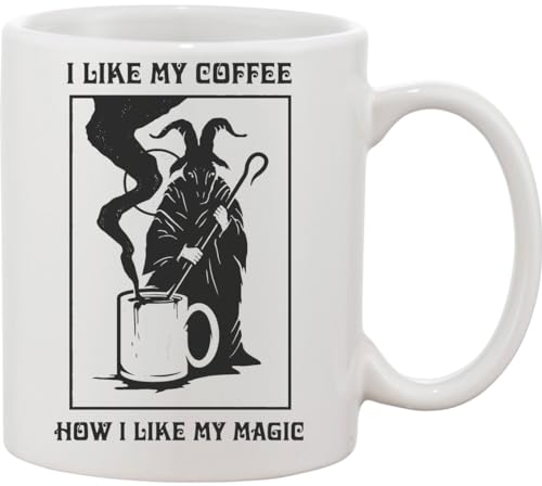 Functon+ I Like My Coffee Like My Magic Black and Powerful Ceramic Mug White von Functon+