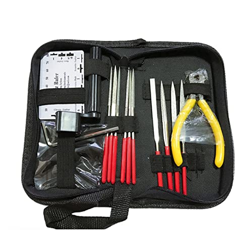 Funien 15 Stücke Guitar Care Tool Reparatur Wartung Tech Kit Set Gitarre Fret Reparatur Werkzeuge von Funien