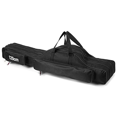 Funien 3-lagige Angelruten-Tasche, tragbar, faltbar, Angelruten-Tragetasche, Angelrolle, Angelgerät, Aufbewahrungstasche,Angeltasche Funien 3-lagige Angelruten-Tasche, tragbar, faltbar, Angelruten-Tragetasche, Angelrolle, Angelgerät, Aufbewahrungstasche,Angeltasche von Funien