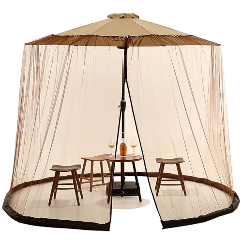 Funien Außenterrandschaftsbildschirmnetz für Patio Veranda-Wasserrohrnetz für 7-11 Fuß Regenschirme Patio Regenschirmnetz Fit 7-9 Personen (#2) von Funien