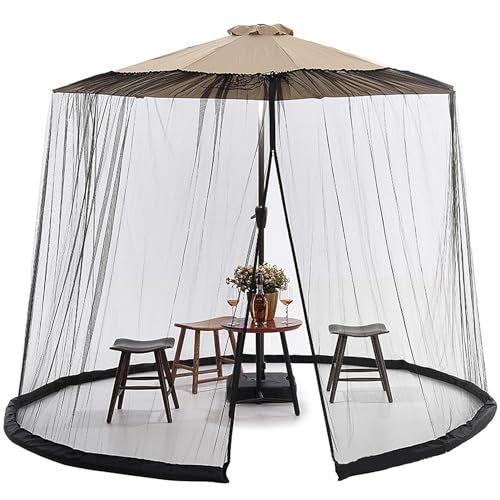 Funien Außenterrandschaftsbildschirmnetz für Patio Veranda-Wasserrohrnetz für 7-11 Fuß Regenschirme Patio Regenschirmnetz Fit 7-9 Personen (#4) von Funien