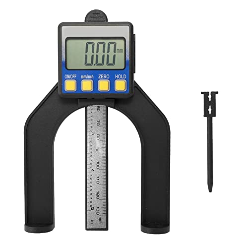 Funien Messschieber,Hochgenaue LCD-Digitalanzeige Schiebesattel Messschieber Lineal Höhen- und Tiefenmesser mit Messbereich von 0-85 mm Boden mit Magneten von Funien
