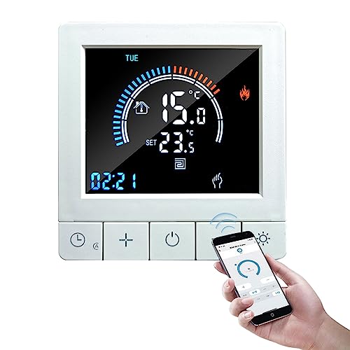Funien Programmierbarer digitaler Thermostat mit Kindersicherung, WiFi-LCD-Display, NTC-Sensor, Wasserheizung, warmer Boden, Fußbodentemperaturregler, intelligenter Wandthermostat für das Home-Office- Funien Programmierbarer digitaler Thermostat mit Kindersicherung, WiFi-LCD-Display, NTC-Sensor, Wasserheizung, warmer Boden, Fußbodentemperaturregler, intelligenter Wandthermostat für das Home-Office- von Funien