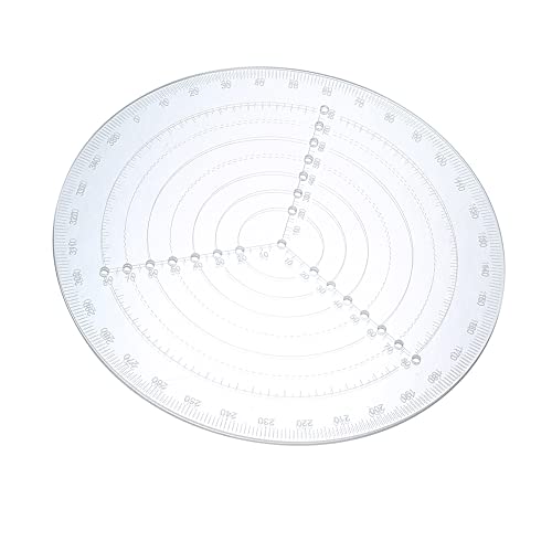 Funien Runder Mittenfinder,Round Center Finder Compass Klare Acryl-Drehmaschine Zentrierwerkzeug Kreislehre zum Zeichnen von Kreisen Holzdrehmaschine Arbeitswerkzeug Kreise Durchmesser von Funien