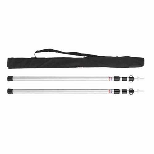 Funien Teleskope Zeltunterstützungsstange Strandschutzmarke Rod Verdickte Aluminiumlegierung Baldachin Stützstange Outdoor Campingzubehör für Zelt -Baldachin (Silber) von Funien
