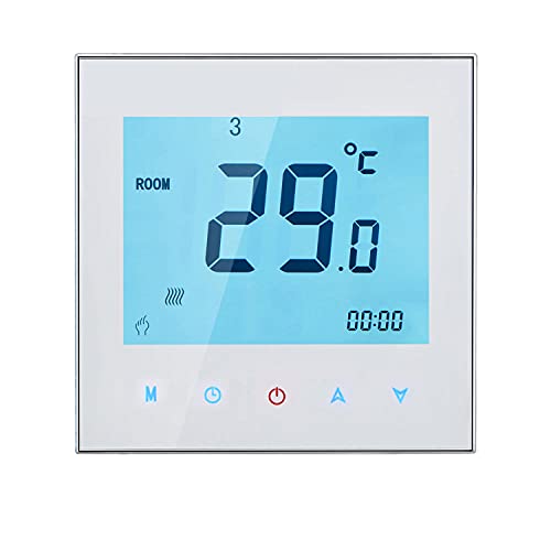 Funien Thermostat,5A 110-230 V Wöchentlich Programmierbares LCD-Display Touchscreen Wasser Heizung Thermostat Raumtemperaturregler von Funien