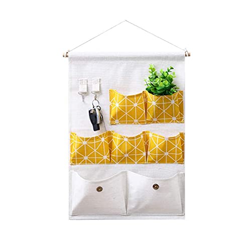 FuninCrea Hängende Aufbewahrungstasche mit 7 Aufbewahrungstaschen, Aufbewahrungstasche zum Aufhängen an der Wand, Baumwollleinen, wasserdichter Stoff, Wandmontage über der Tür, Hängetaschen-Organizer FuninCrea Hängende Aufbewahrungstasche mit 7 Aufbewahrungstaschen, Aufbewahrungstasche zum Aufhängen an der Wand, Baumwollleinen, wasserdichter Stoff, Wandmontage über der Tür, Hängetaschen-Organizer von FuninCrea