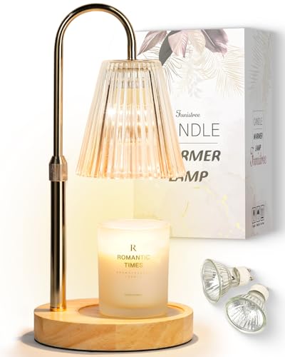 Britischer Stecker - Funistree Kerzenwärmer Lampe mit Dimmer und Timer für Duftkerze Glas von Funistree