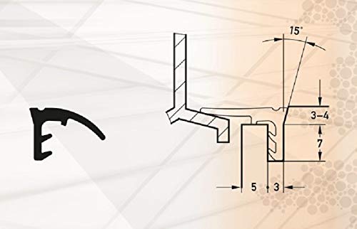 Hebeschiebetüren-Dichtung Türdichtung Hebetür Schiebetür Dichtung R-972 schwarz von Funk-Dichtungstechnik GmbH