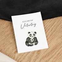 Aufkleber Für Grabkerze - Vatertag | Pandas Papa Friedhofskerze Grablicht Gedenklicht Grab Dekoration von Funkenbunt