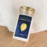 Personalisierbare Grabkerze - Himmel Geburtstag | Sternenkind Friedhofskerze Grablicht Grabschmuck Personalisierbare Grabkerze - Himmel Geburtstag | Sternenkind Friedhofskerze Grablicht Grabschmuck von Funkenbunt