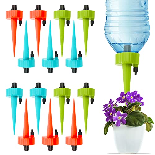 Automatisch Bewässerung Set Bewässerungssystem 15 Stück Einstellbar Garten Pflanzen Bewässerung Zimmerpflanzen mit Langsam Entriegelbarem Steuerventil, Blumen Bewässerung Kit von Funklu