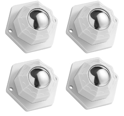 Kugelrollen Schwerlast Möbelrollen Flach Set, Kugelrollen für Möbel Sselbstklebendes, Universal 360 Moving Wheels,Selbstklebende Mini-Rollen, Kugelrollen für Küchengeräte(4 PCS) von Funklu