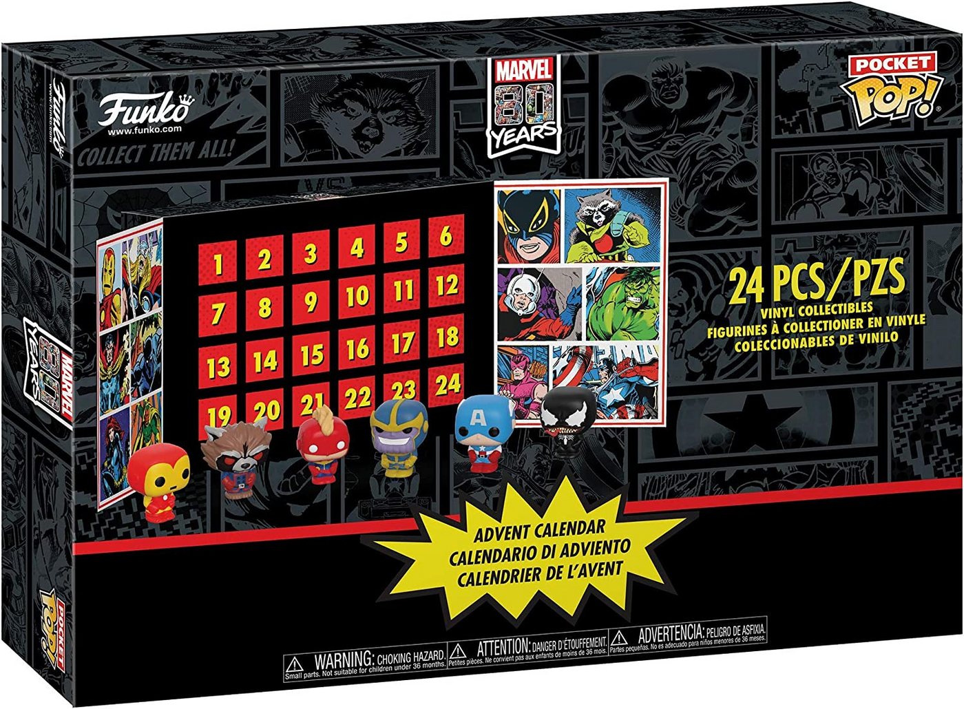 Funko Adventskalender Funko POP Marvel Adventskalender Pocket POP 24 Türchen 42752 von Funko