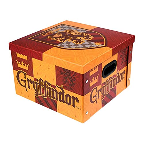 Harry Potter Faltbare Aufbewahrungsbox mit Deckel (Gryffindor Design) 24cm x 37cm x 37cm - Offizielles Lizenzprodukt von Harry Potter