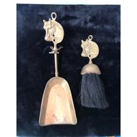Vintage Messing Bürste Und Schaufel Set von FunkyBusha