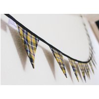Mini Cornish Tartan Girlande, St. Pirans Weihnachtsbaum Dekoration, Girlande Schwarz Und Gold, Gold Mini Cornish Tartan Girlande, St. Pirans Weihnachtsbaum Dekoration, Girlande Schwarz Und Gold, Gold von FunkyFlagsBunting