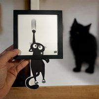 Unsere Kleine Schwarze Katze Schlüpft Aus Dem Rahmen, Um Sie Einzuladen, Anders Zu Denken ... Originalillustration + Signiert Von Funky Frames Unsere Kleine Schwarze Katze Schlüpft Aus Dem Rahmen, Um Sie Einzuladen, Anders Zu Denken ... Originalillustration + Signiert Von Funky Frames von FunkyFramesFamily