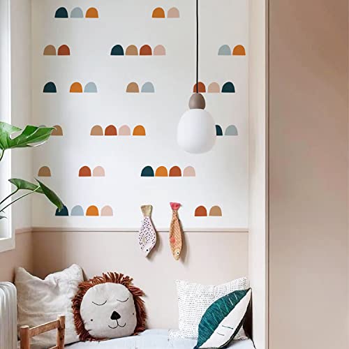 funlife 72 Stück Boho Stil Berge Muster Wandaufkleber Wandsticker für Kinderzimmer, verschiedene Gebirge matte Wandtattoos Wandbild, Selbstklebend PVC Wand Kunst Deko für weiße Wand, Boho Berge von Funlife