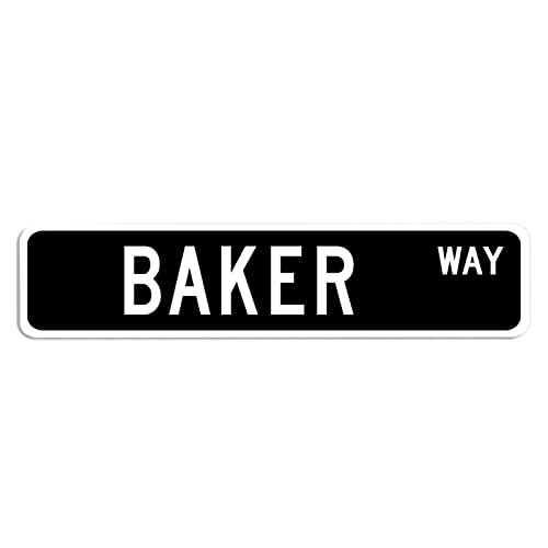 Baker Street Schild, Baker Occupation Qualität Aluminium Straßenschild Bäcker-Blechschild für Café, Bar, Büro, Restaurant, Männerhöhle, Wandschild von Funlucy