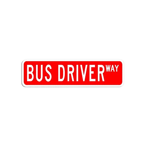 Bus Driver Straßenschild Bus Fahrer Beruf Qualität Aluminium Straßenschild Bus Fahrer Blechschild für Café Bar Büro Restaurant Mann Höhle Wandschild von Funlucy