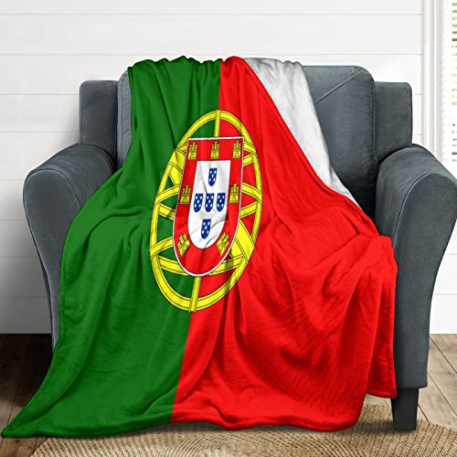 Funlucy Portugal-Überwurfdecke, Portugal-Flagge, Decke, warm, weich, leicht, Flanell-Fleecedecke für Wohnzimmer, Schlafzimmer, Sofa, Couch, 177,8 x 203,2 cm von Funlucy