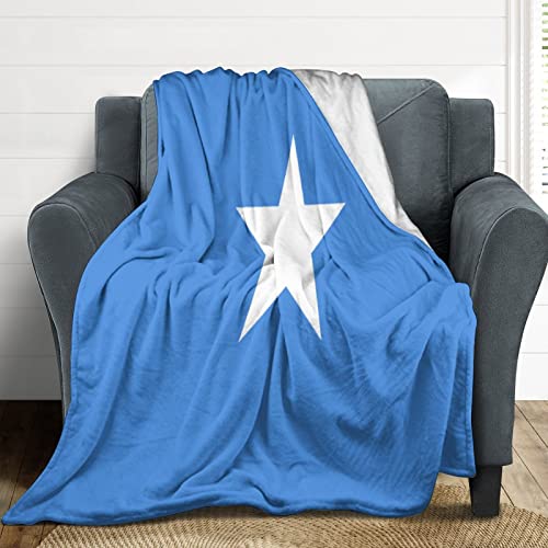 Somalia Flanell-Bettdecke, Somalia-Flagge, weich, warm, flauschig, Plüschdecke, für Sofa, Stuhl, Wohnzimmer, Schlafzimmer, Büro, Reisen, 177,8 x 203,2 cm von Funlucy