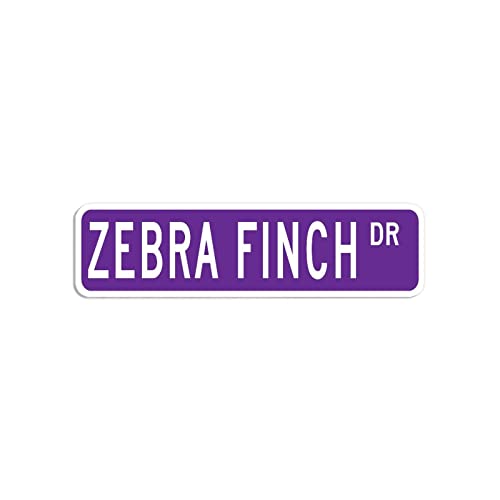 Zebra Finken Straßenschild Zebra Finken Haustier Geschenk Wandschild Dekoration von Funlucy