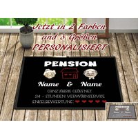 Fussmatte M Namen Pension Oma & Opa Grafik Personalisiert Art. Nr. 5000 von FunmitFotos