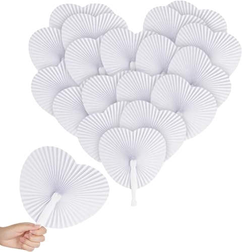 36 weiß fächer Hochzeit,fächer Weiss Hochzeit,papierfächer weiß Hochzeit,handfächer Hochzeit für Hochzeiten im Freien, DIY Wand Dekoration von Funmo